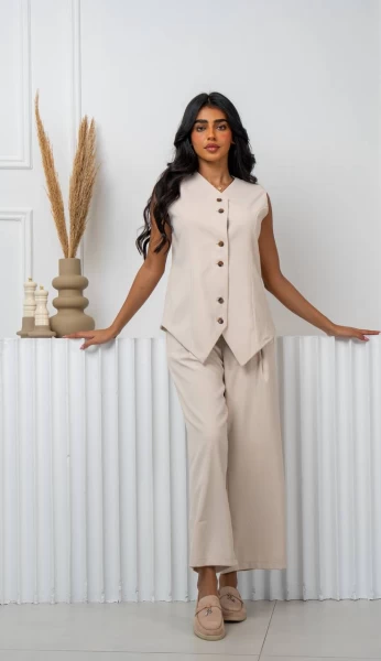 Beige Suit & Pants Set IB1061